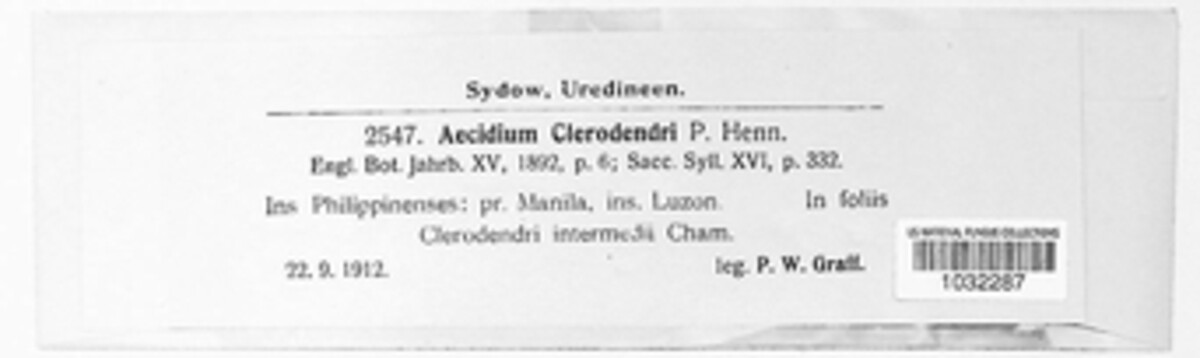 Aecidium clerodendri image